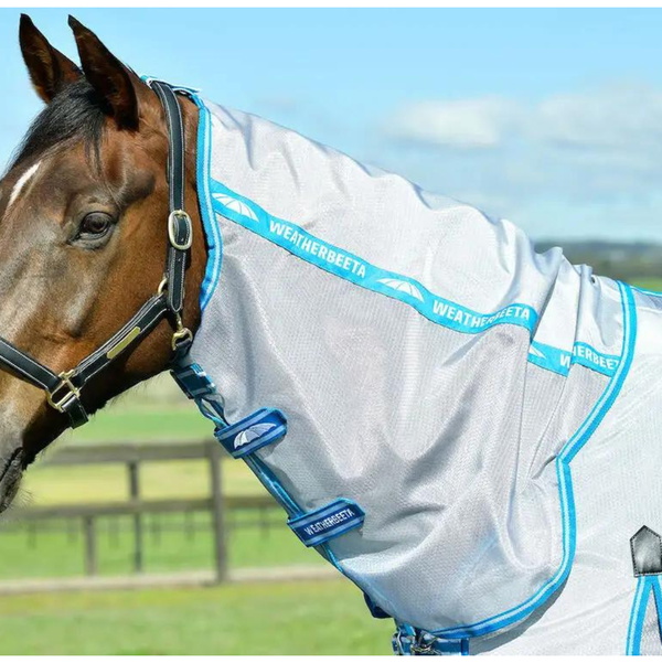 Weatherbeeta Comfitec Hexi Shield Combo Neck Fly Rug 1024529 - Silver